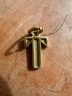 vintage 18k gold block letters