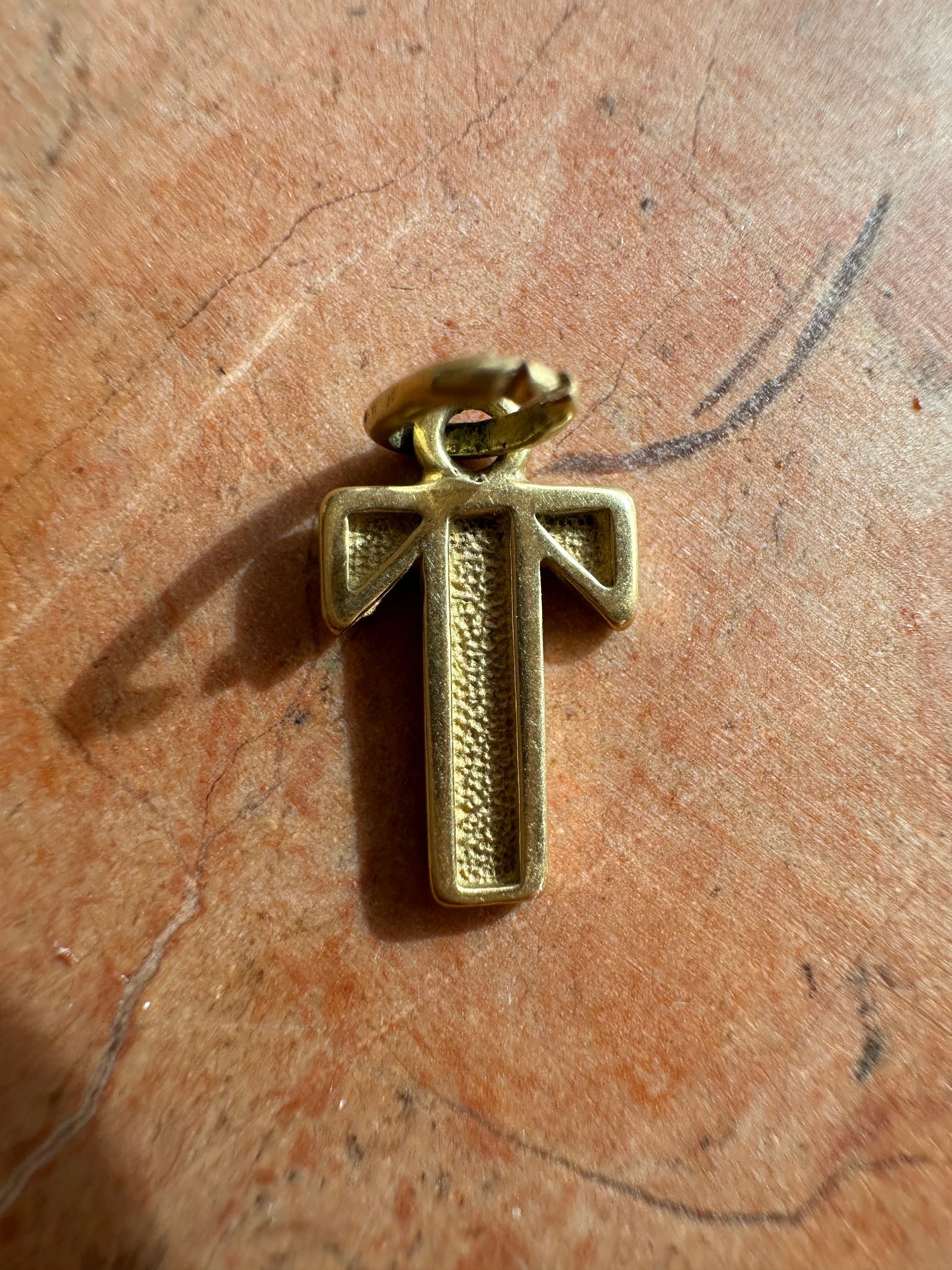 vintage 18k gold block letters