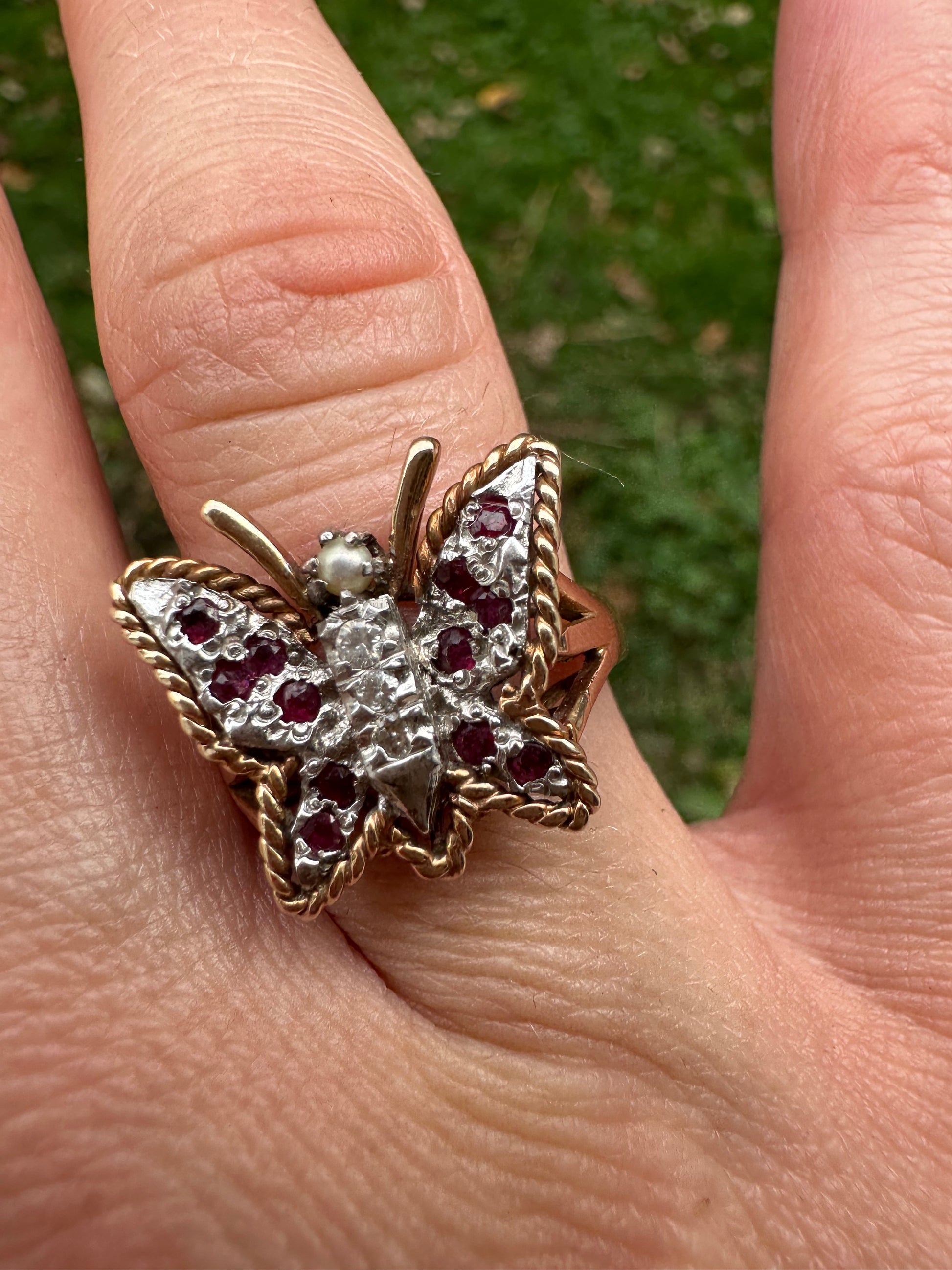 ruby, diamond and pearl butterfly