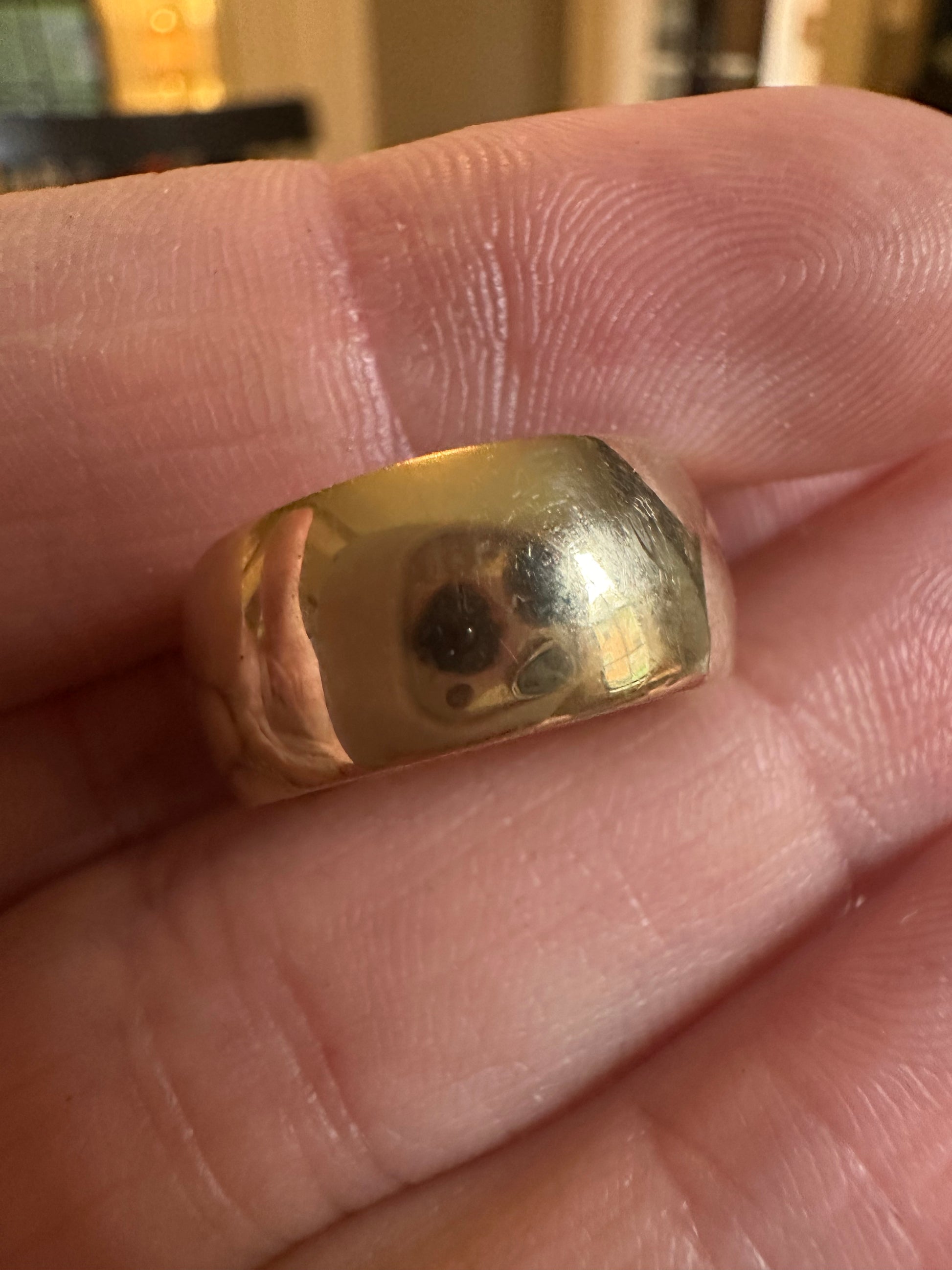 8mm wide vintage gold band