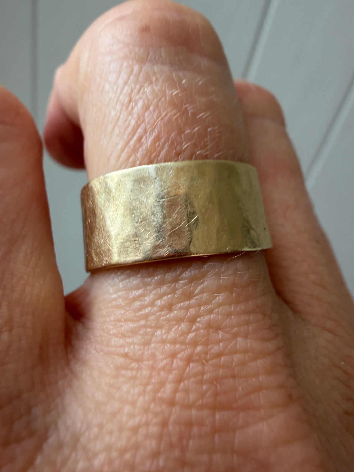 wide hammered cigar band