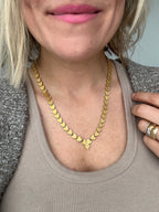 21k gold hearts necklace
