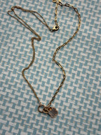 diamond and mother of pearl clover necklace