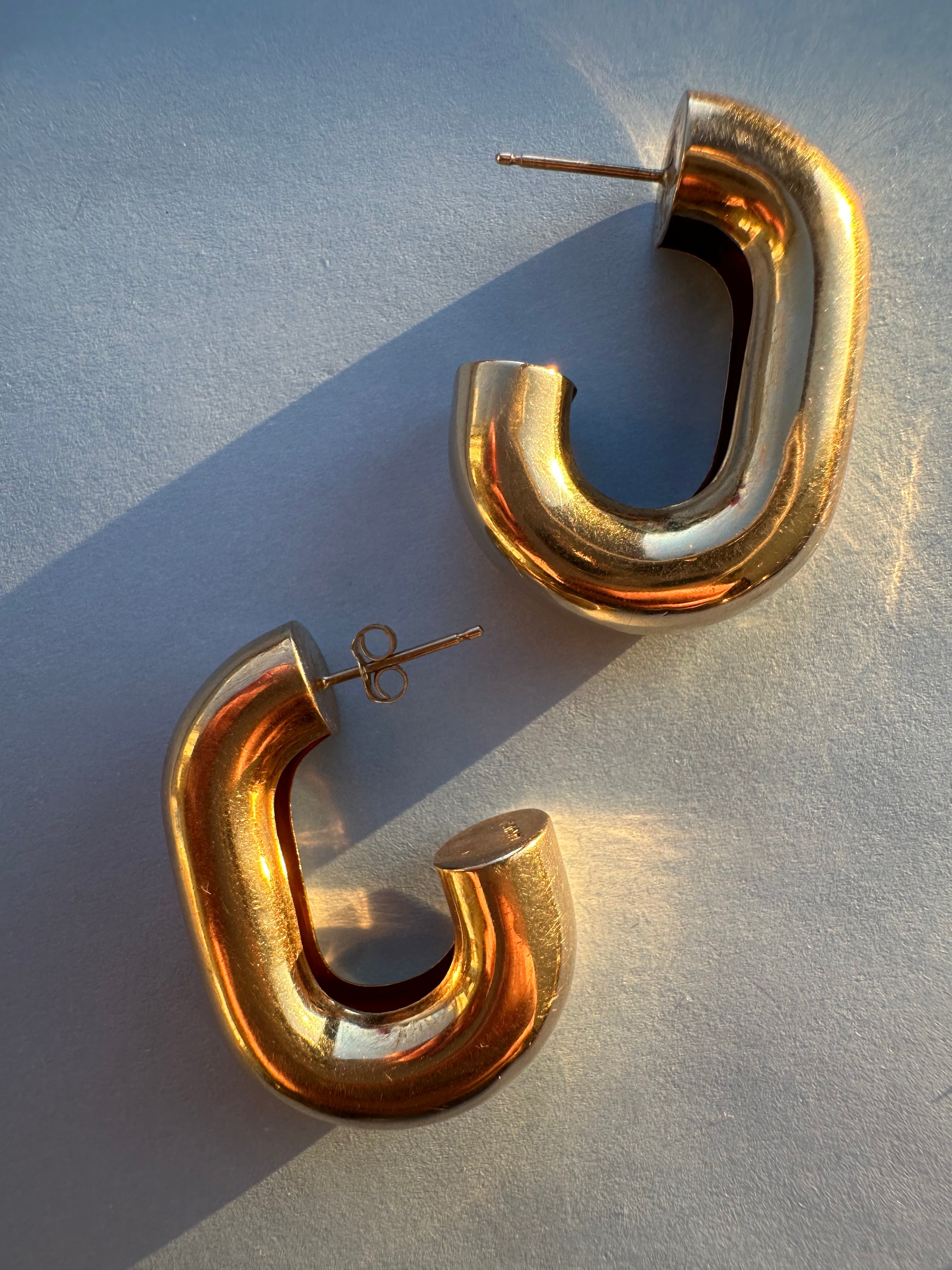 oversized chubby J hoops