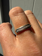 channel set white gold comfort fit band