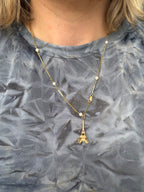 pearl and 18k gold station chain