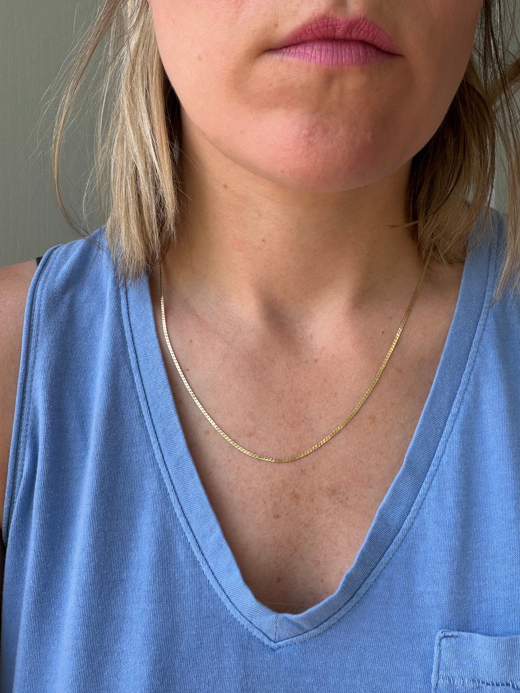 mini herringbone chain 21"