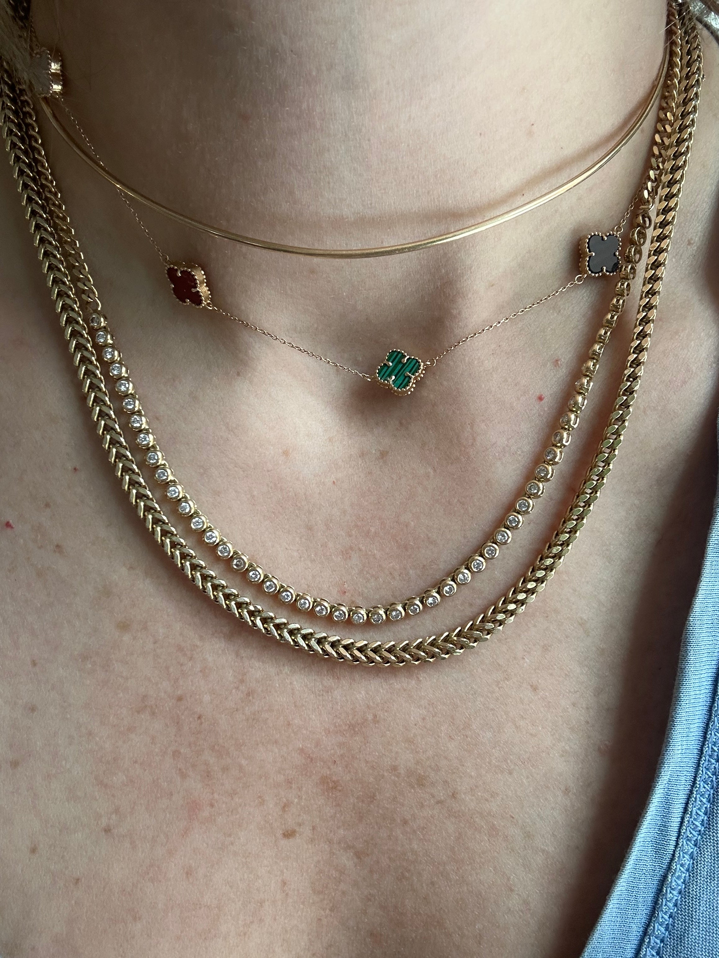 solid gold wire torque necklace