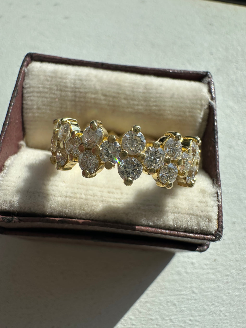 emerald karat custom cluster diamond ring PREORDER DOWNPAYMENT