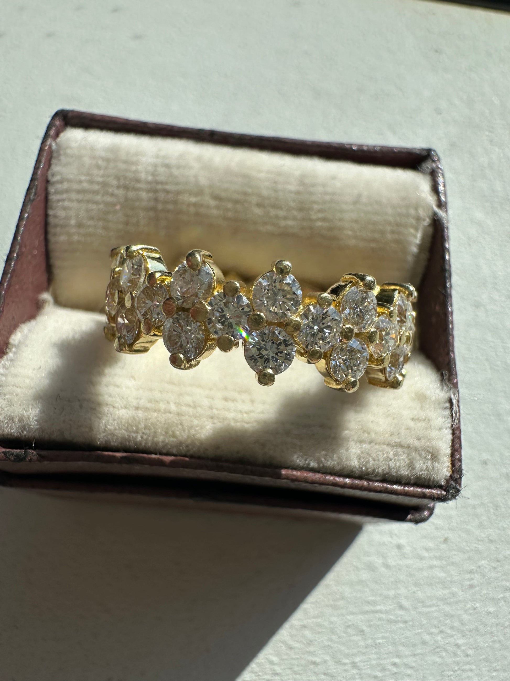 emerald karat custom cluster diamond ring PREORDER DOWNPAYMENT