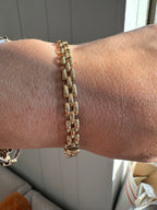 18k panther link bracelet