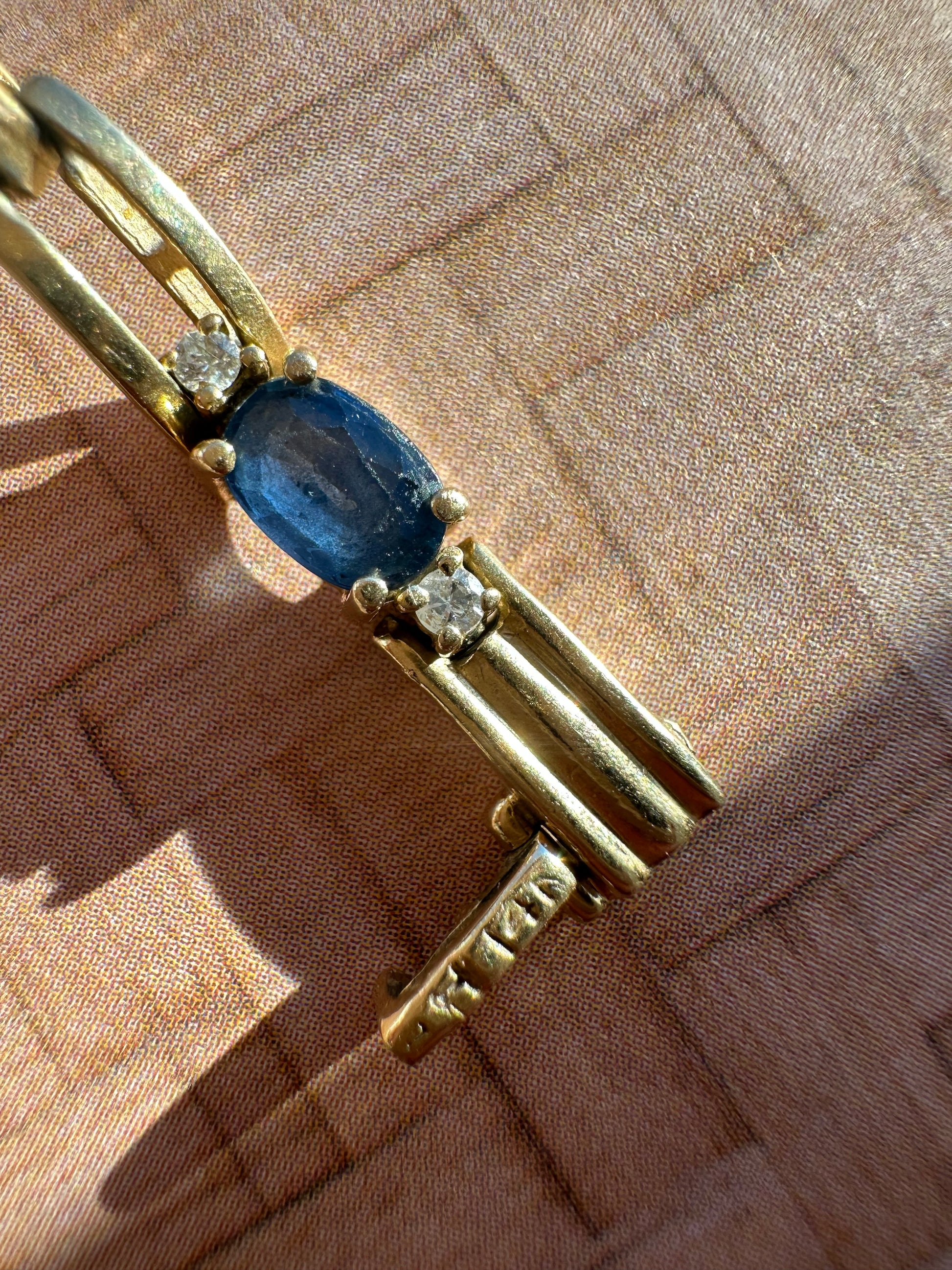 sapphire and diamond tennis bracelet