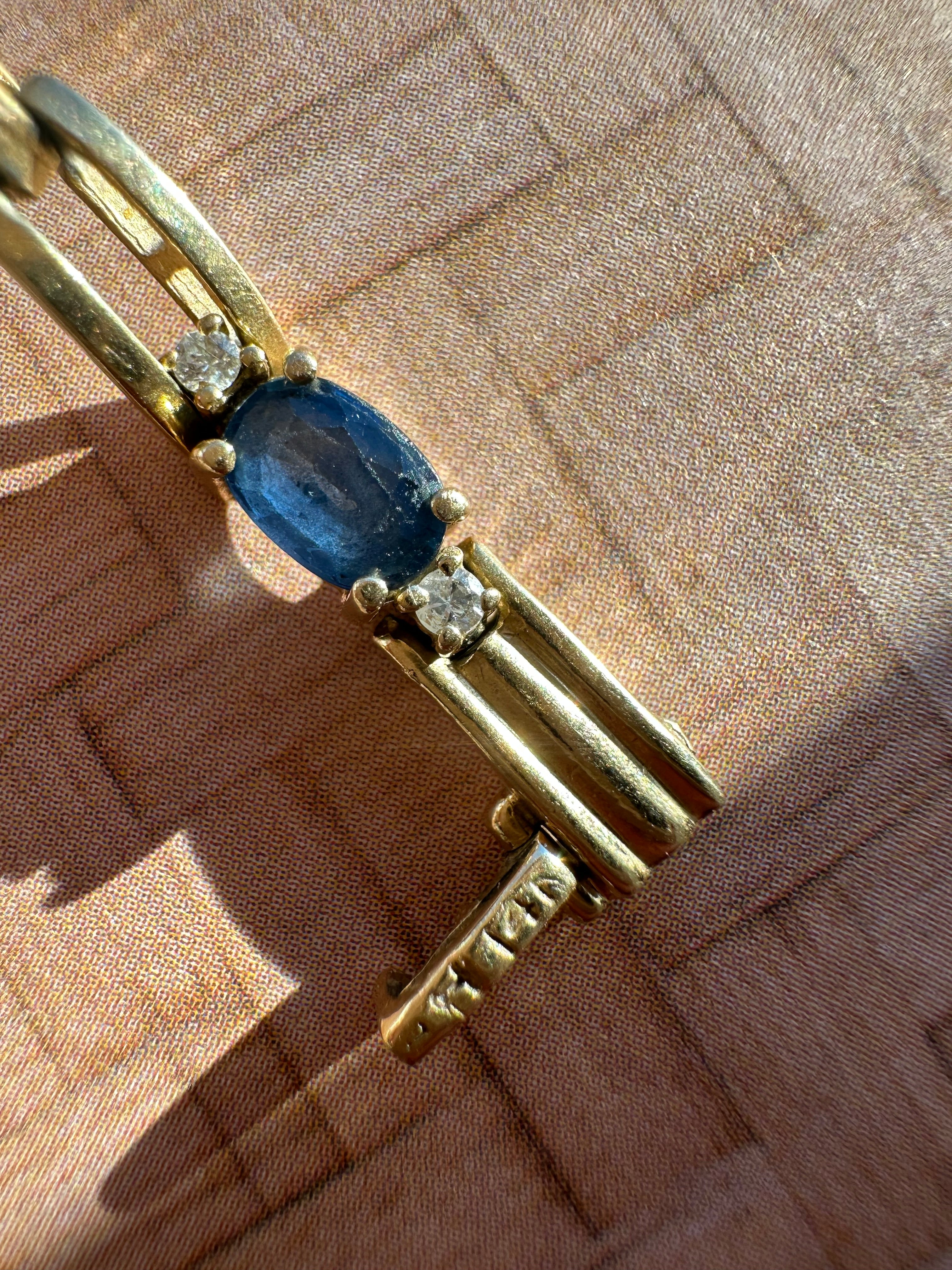 sapphire and diamond tennis bracelet