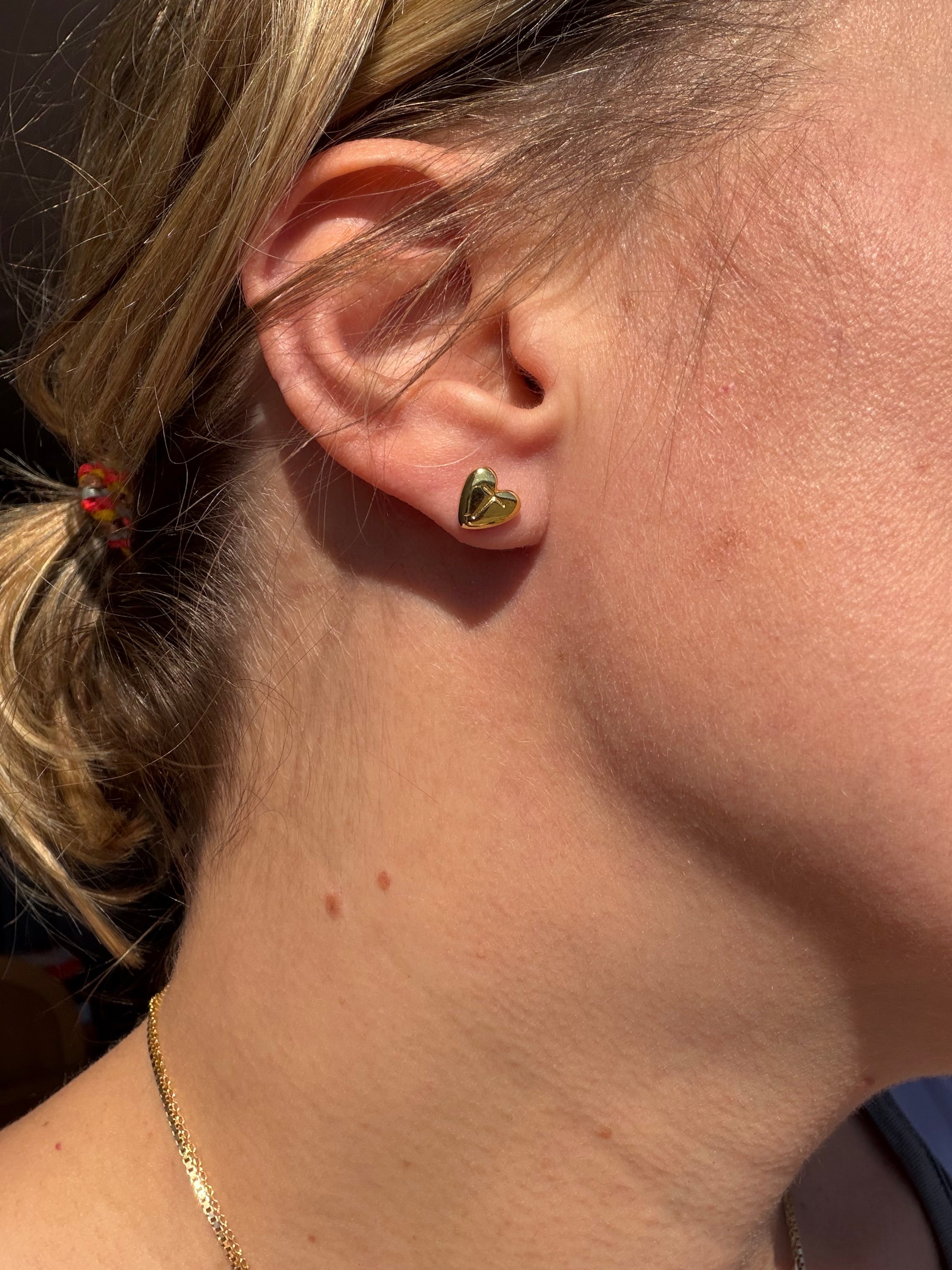 initial studs - sterling silver and gold plated sterling