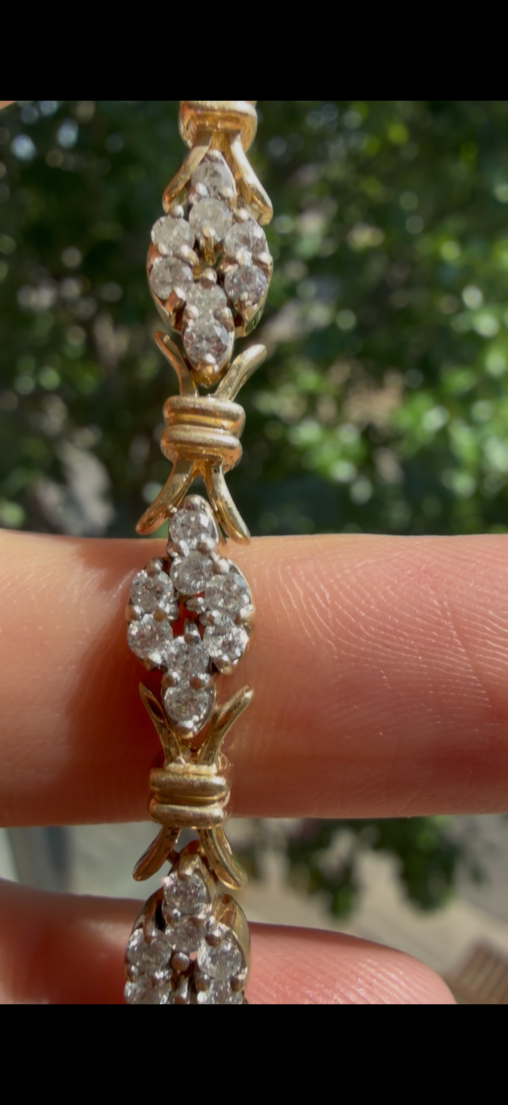 diamond clover link tennis bracelet