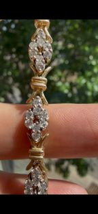diamond clover link tennis bracelet