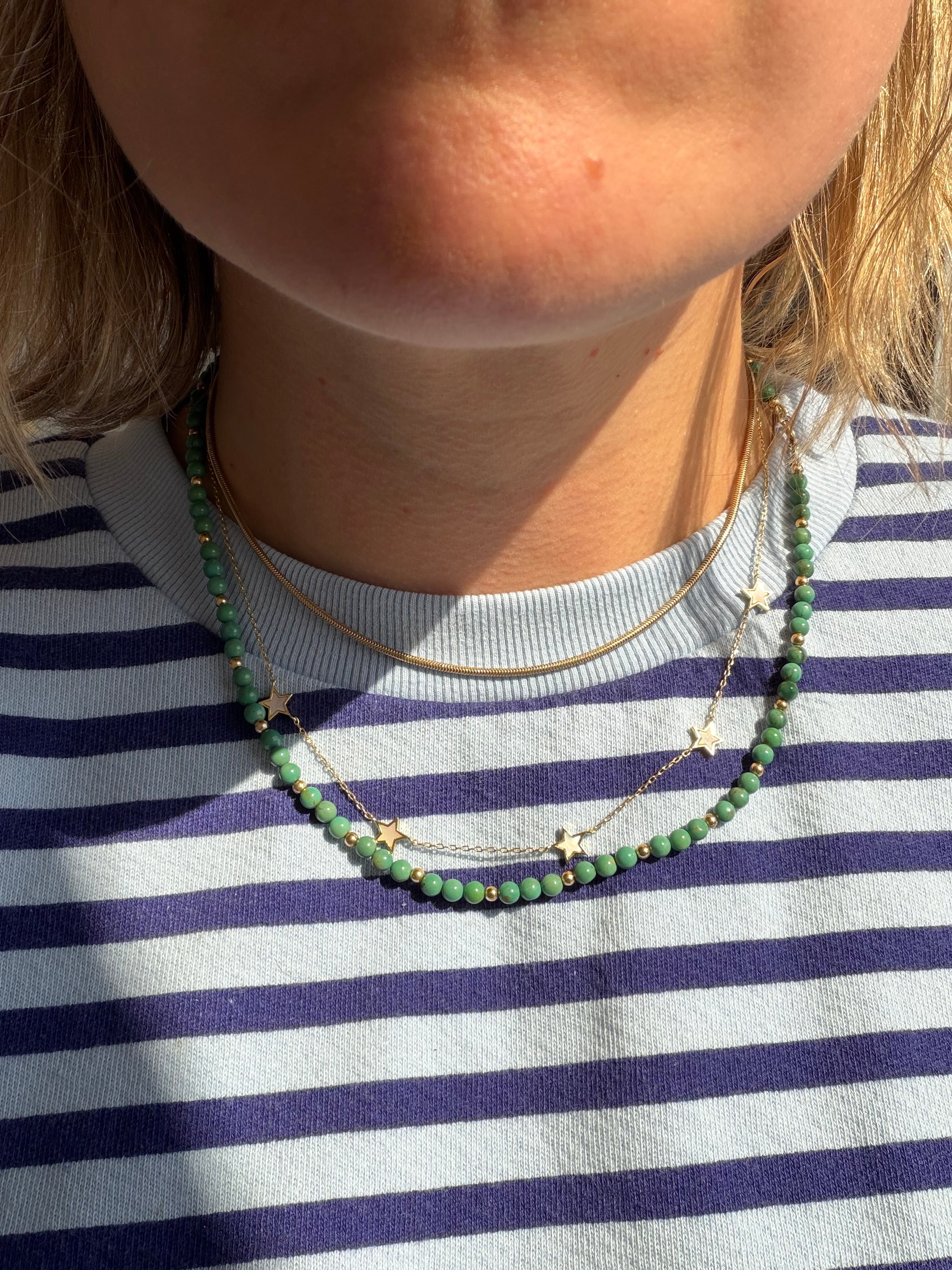 14k gold 15.5” snake chain