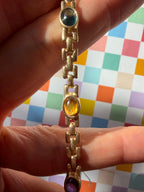 juicy cabochon panther link station bracelet