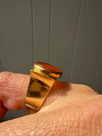 18k intaglio carved carnelian ring