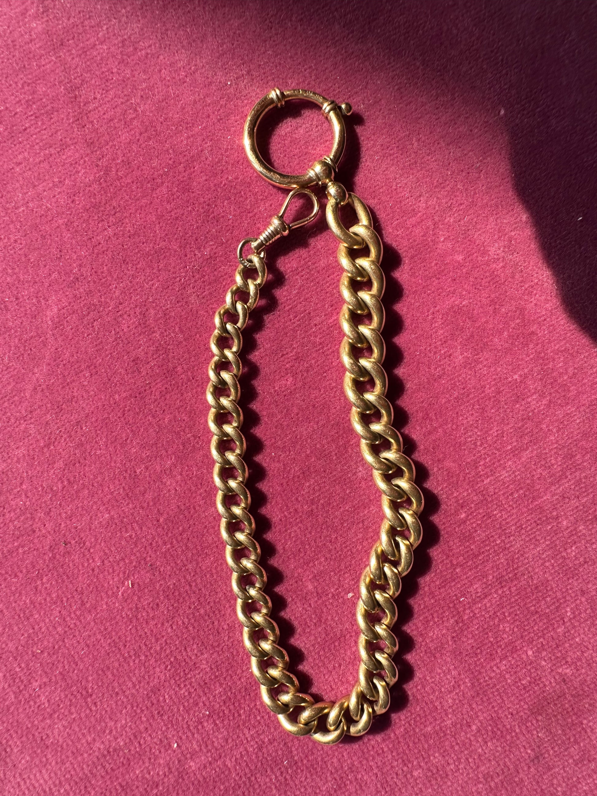 curb link watch chain with clasps
