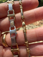 two tone link bracelets