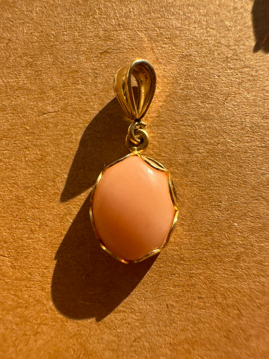 garnet // angel skin coral // opal pendants