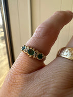 vintage English emerald ring