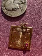 vintage December 22 1956 calendar charm