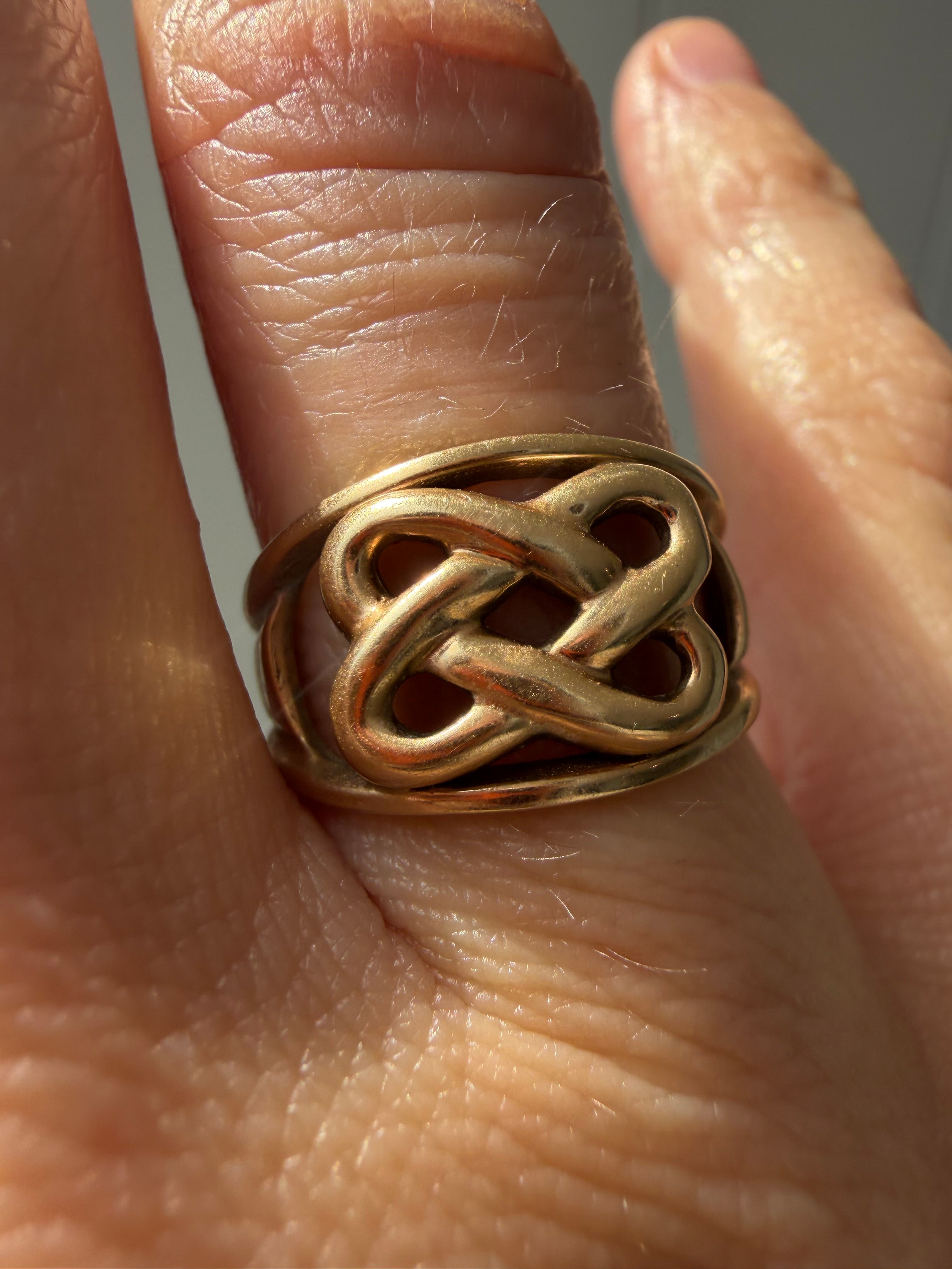 love knot pretzel ring