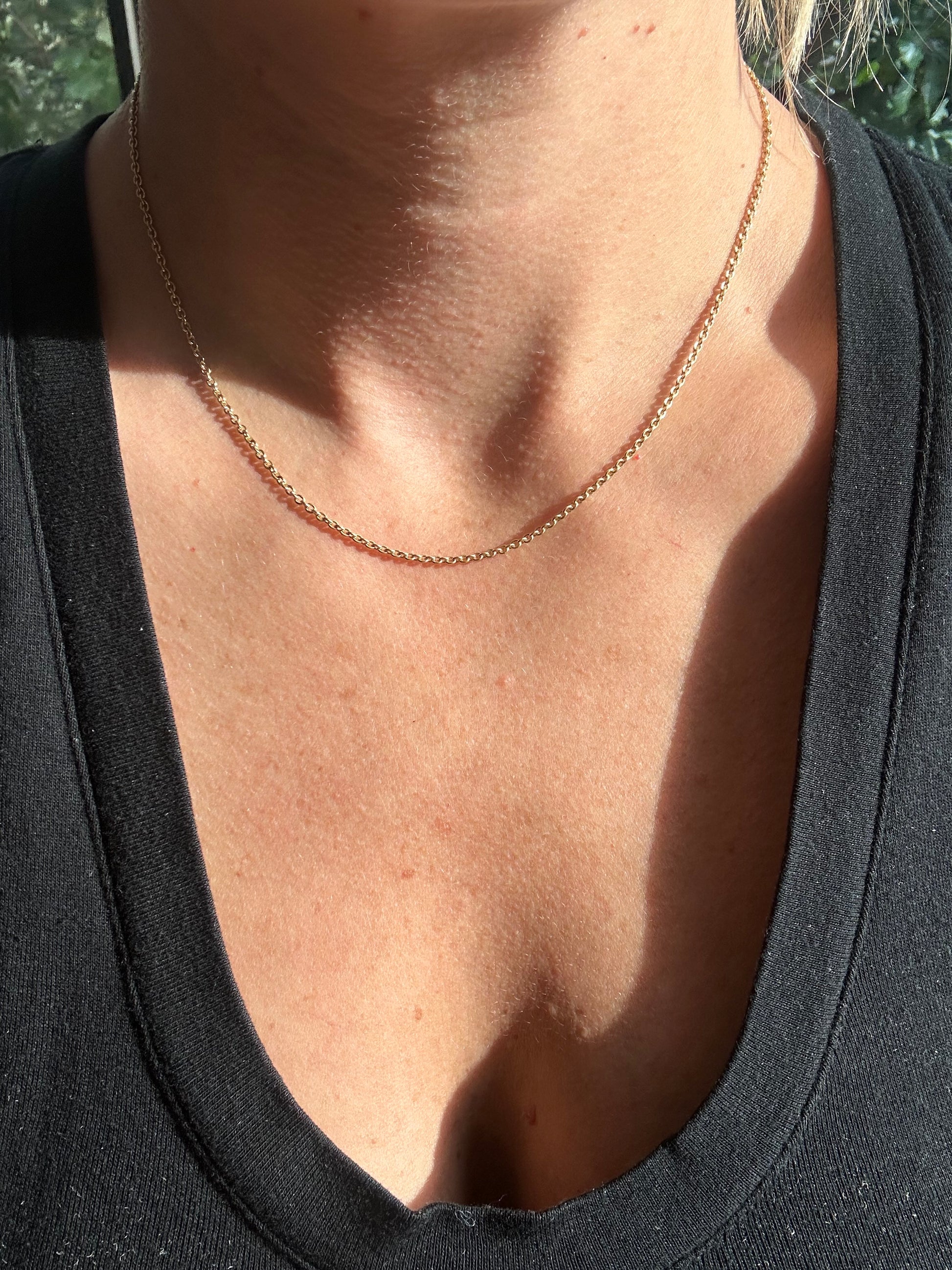 18k cable chain