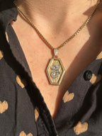 diamond J pendant