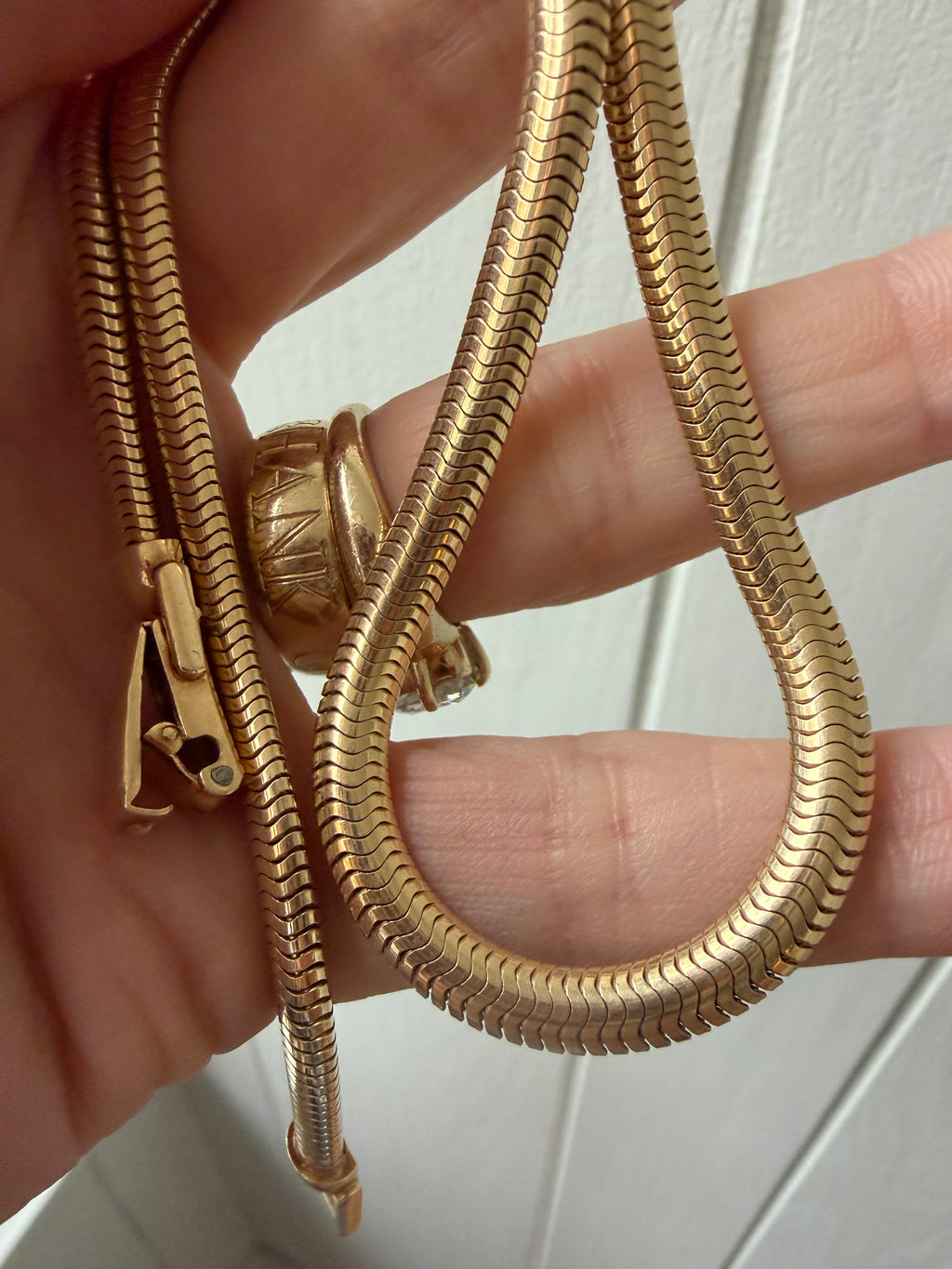chunky collar snake chain 16.25" long