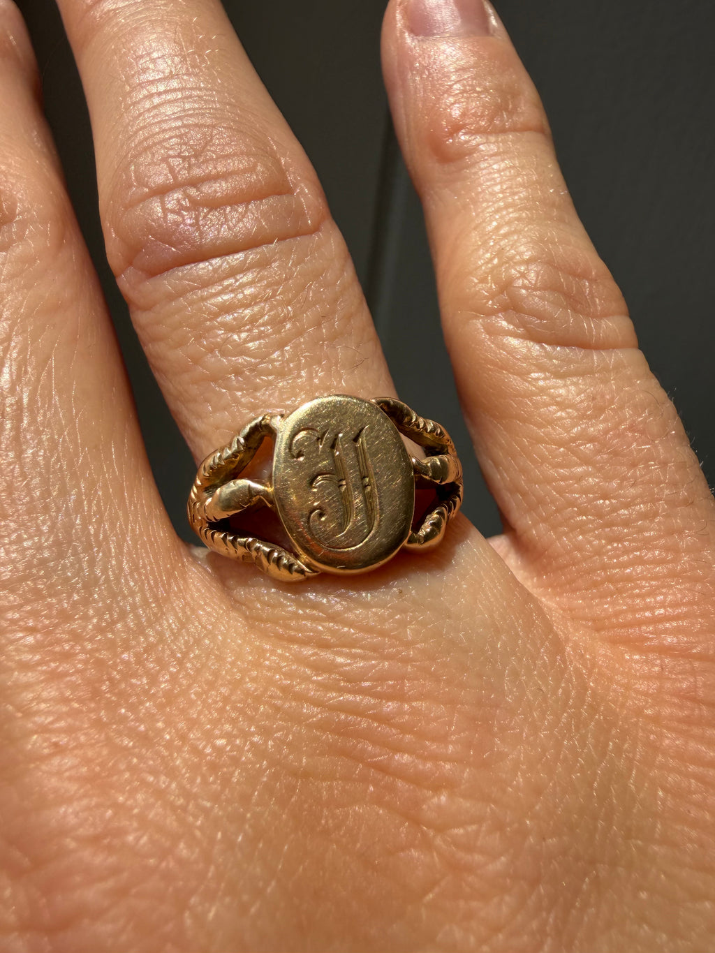 unique claw foot hand engraved signet