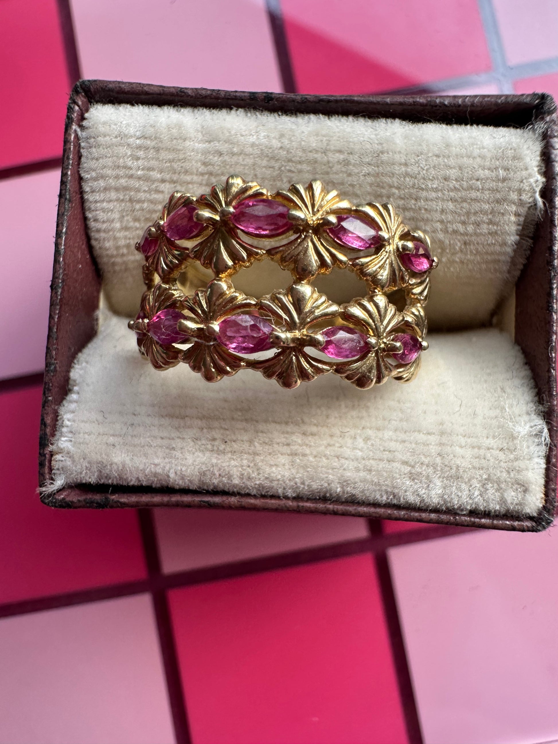 marquise ruby ring