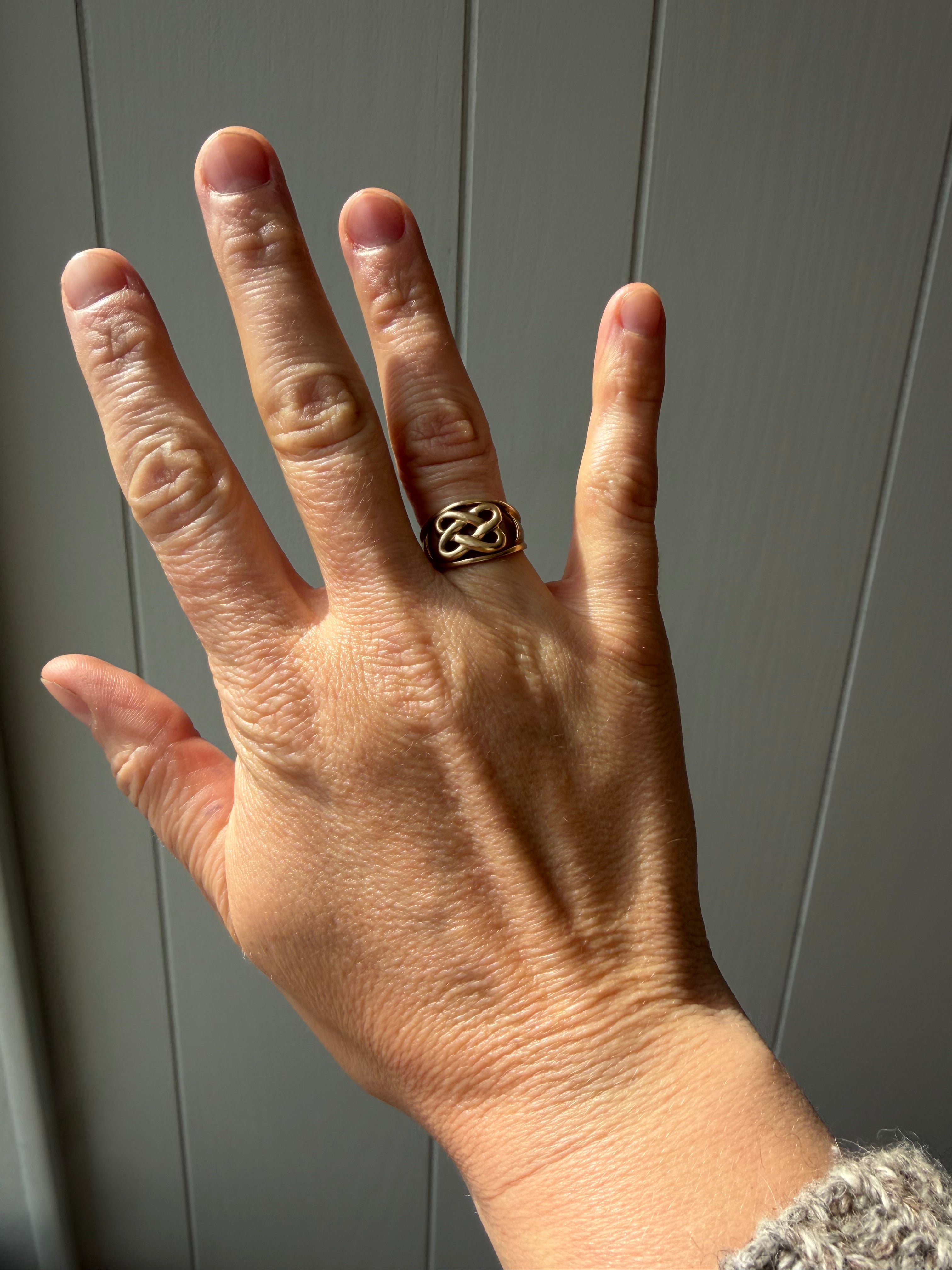 love knot pretzel ring