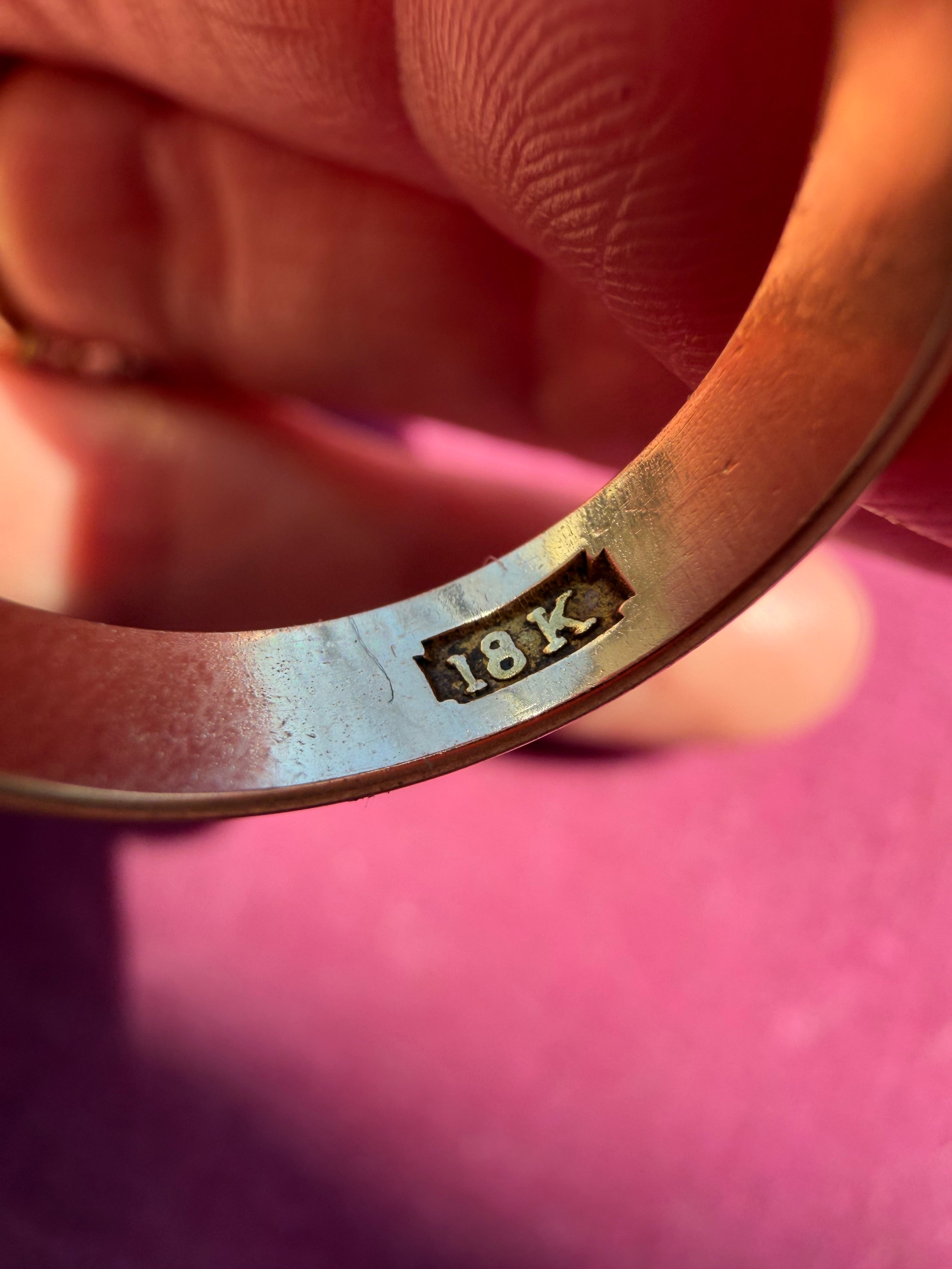 18k antique cigar band 4.4mm
