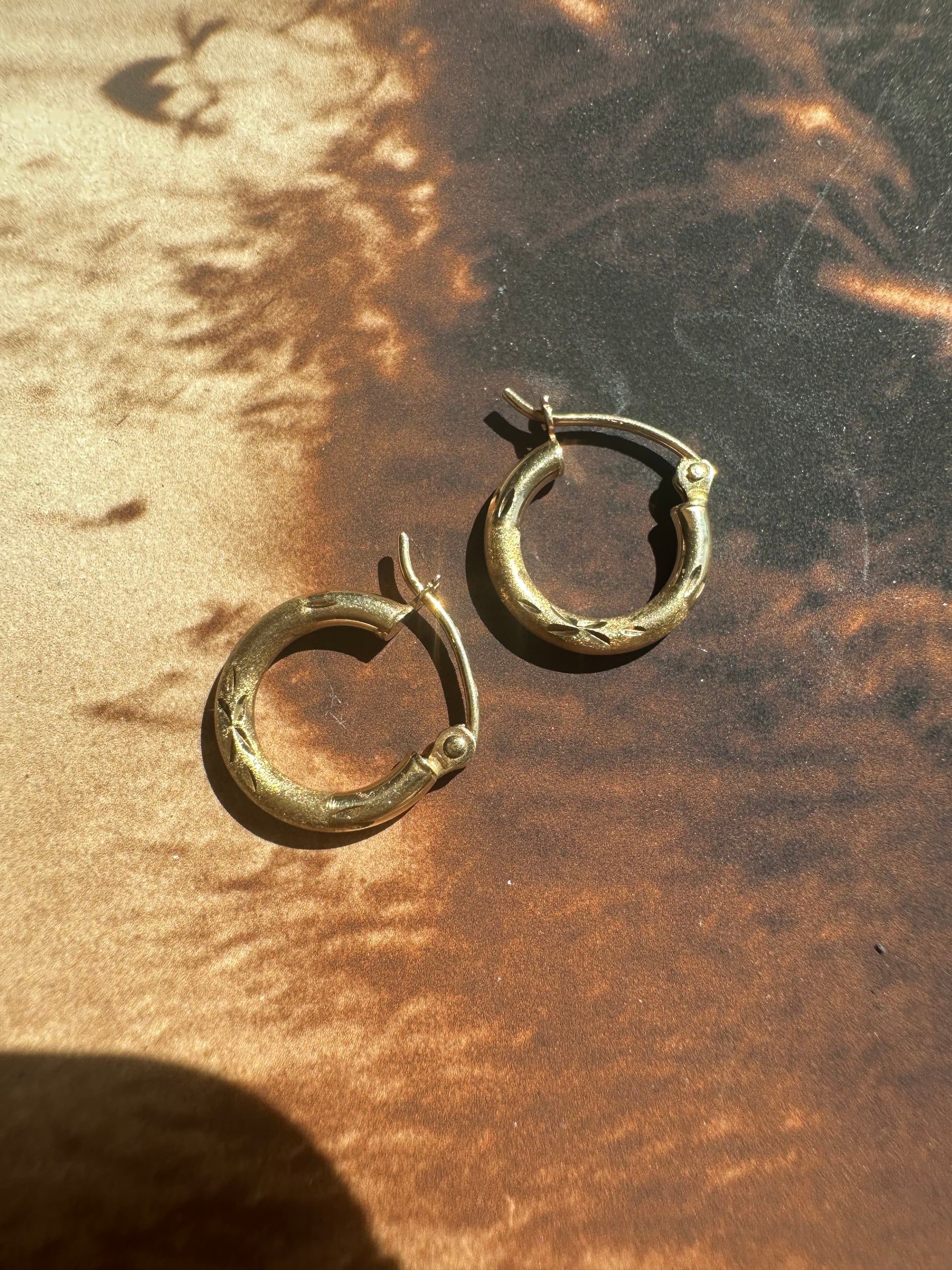 mini matte and shiny hoop