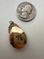 coral drop pendant
