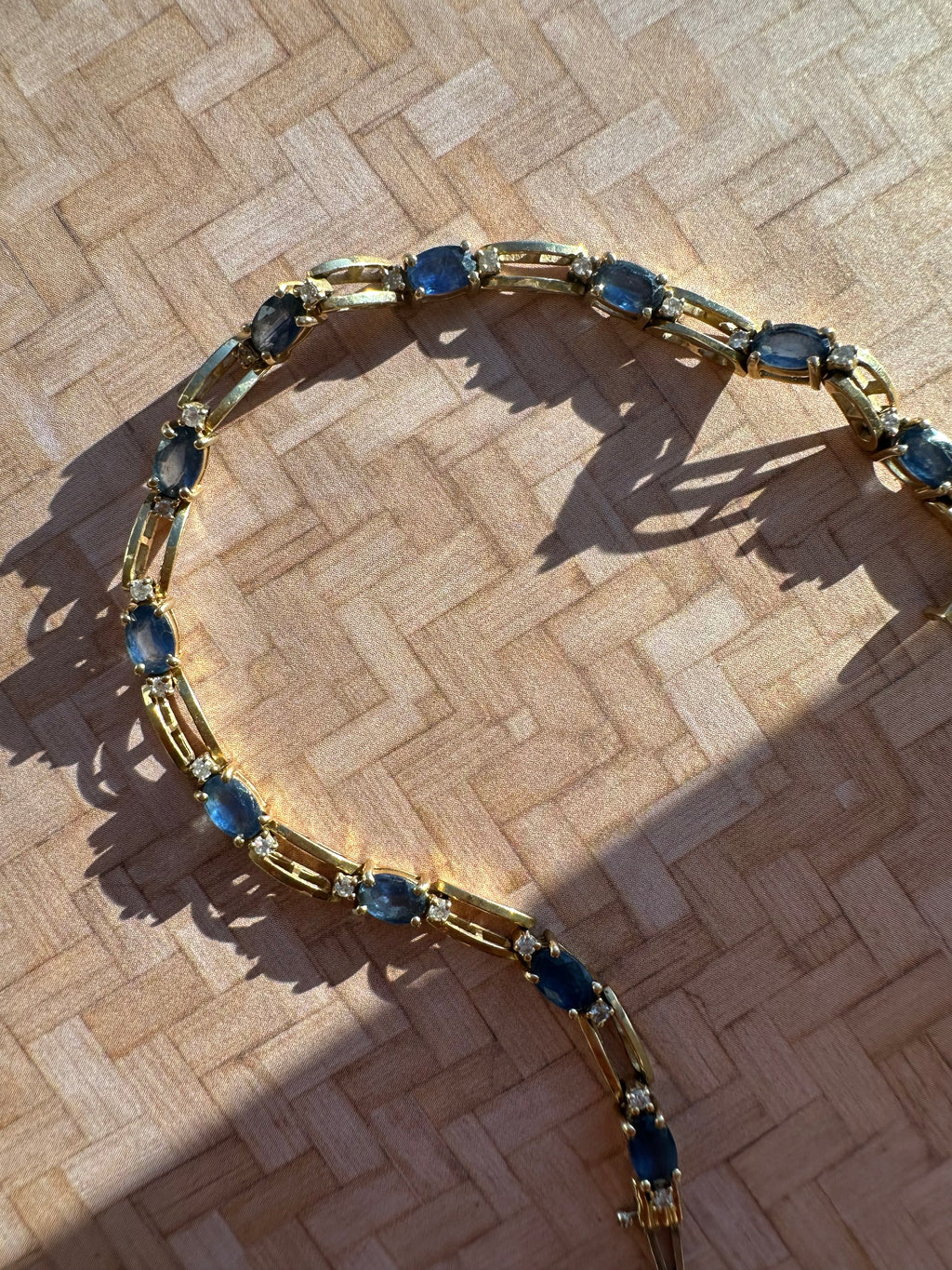 sapphire and diamond tennis bracelet