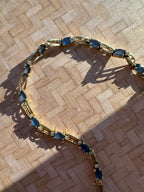 sapphire and diamond tennis bracelet