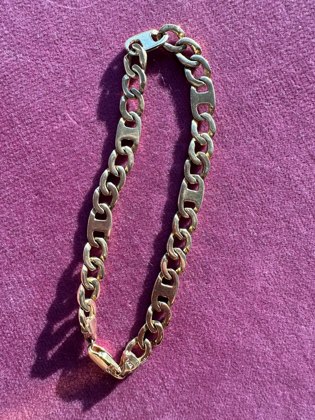 curb and anchor link bracelet