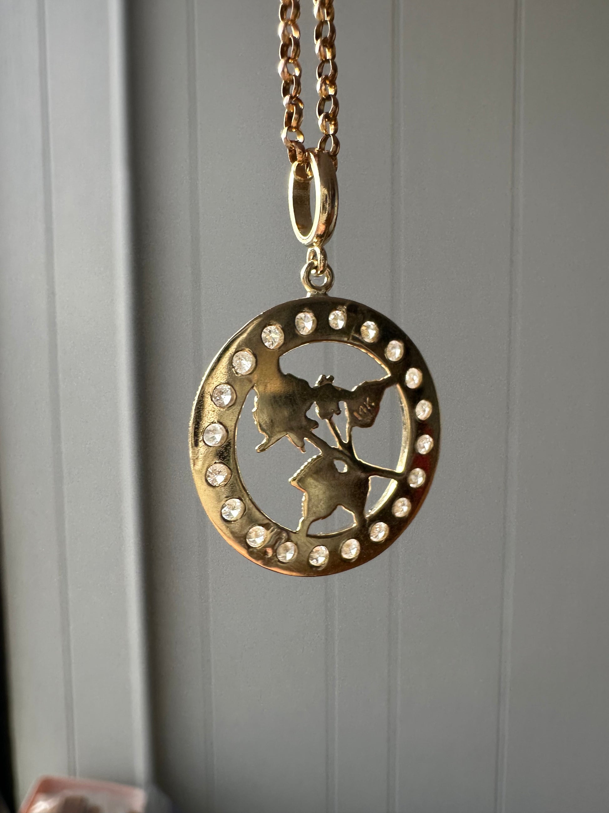 diamond rose pendant // pin conversion