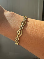 hexagon link bracelet