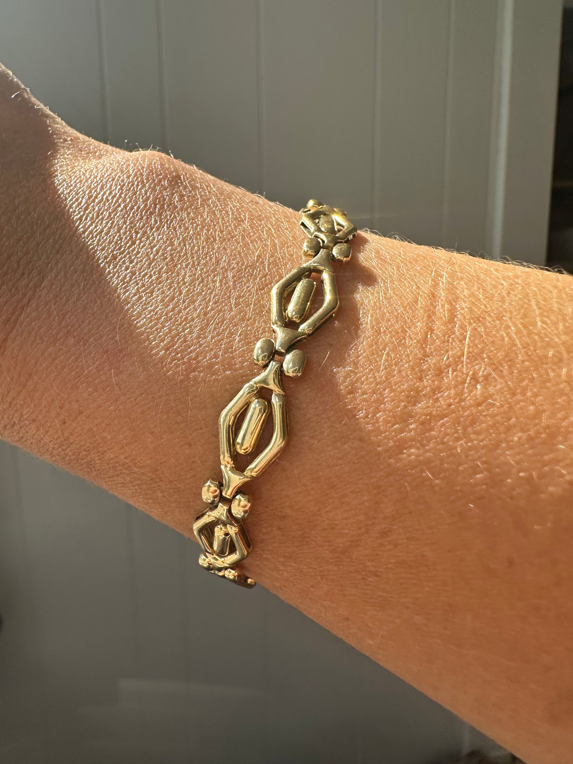 hexagon link bracelet