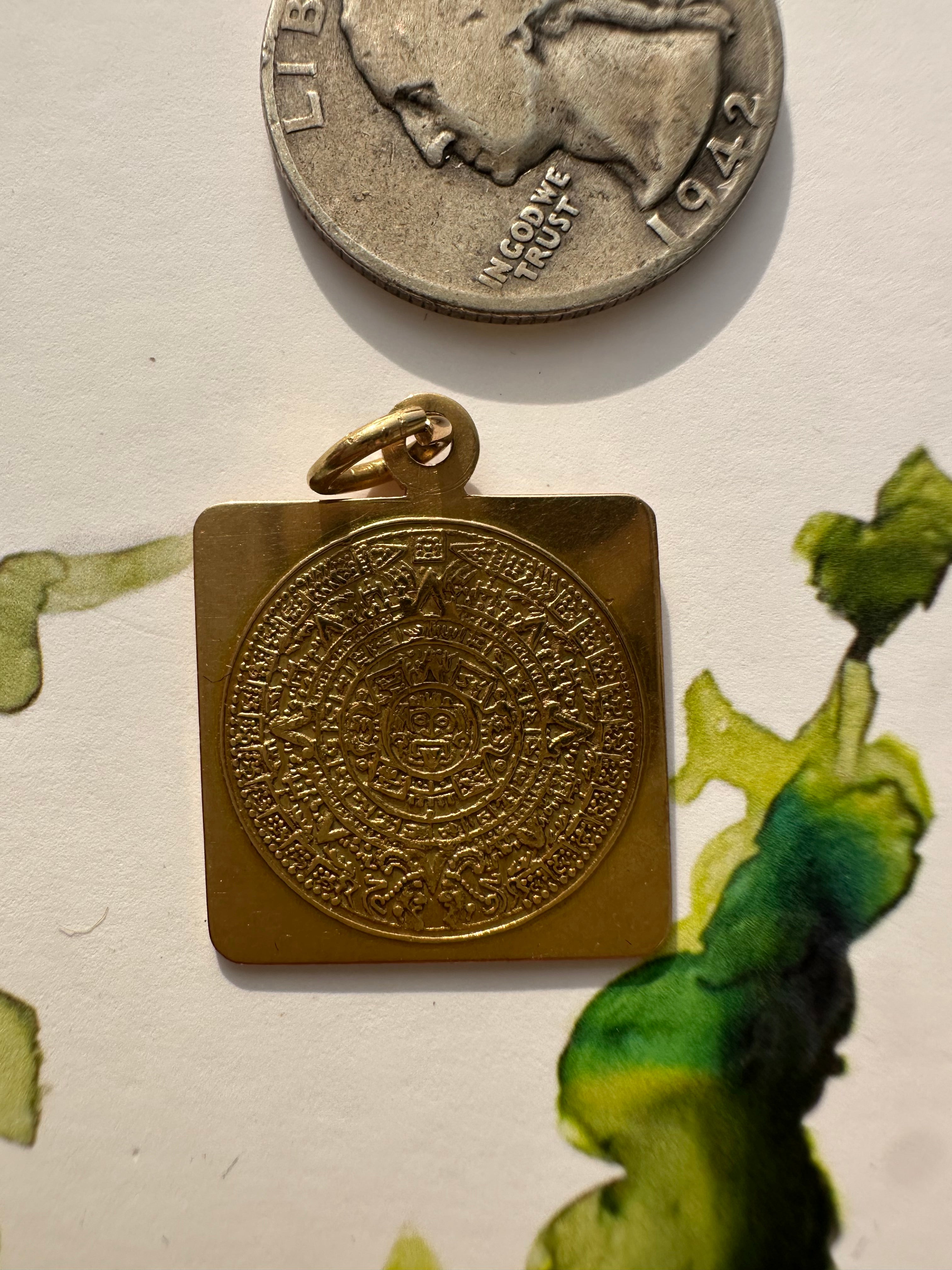 mexican aztec mayan calendar charm