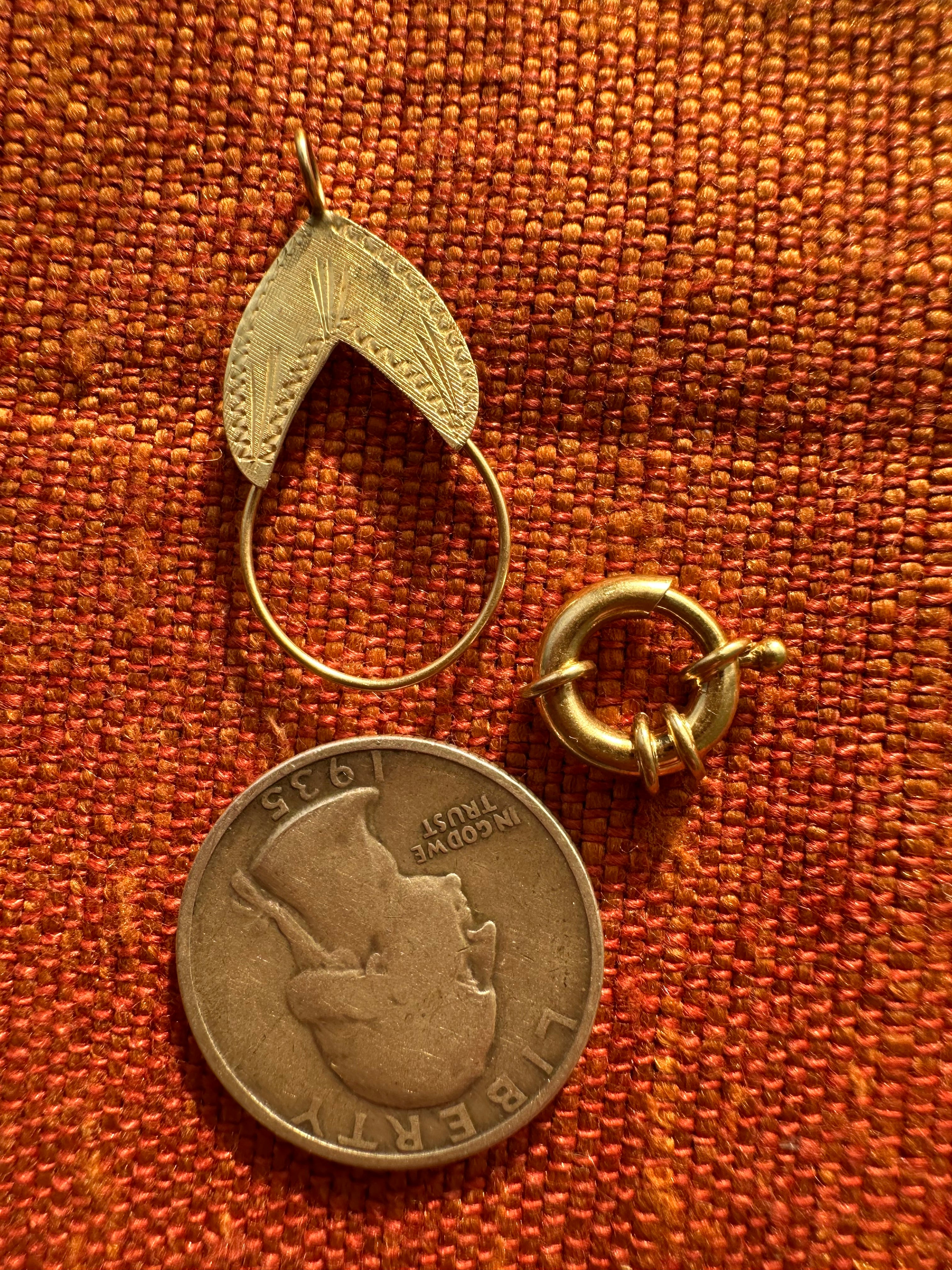 plethora of vintage gold charms