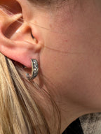 white gold diamond J hoops