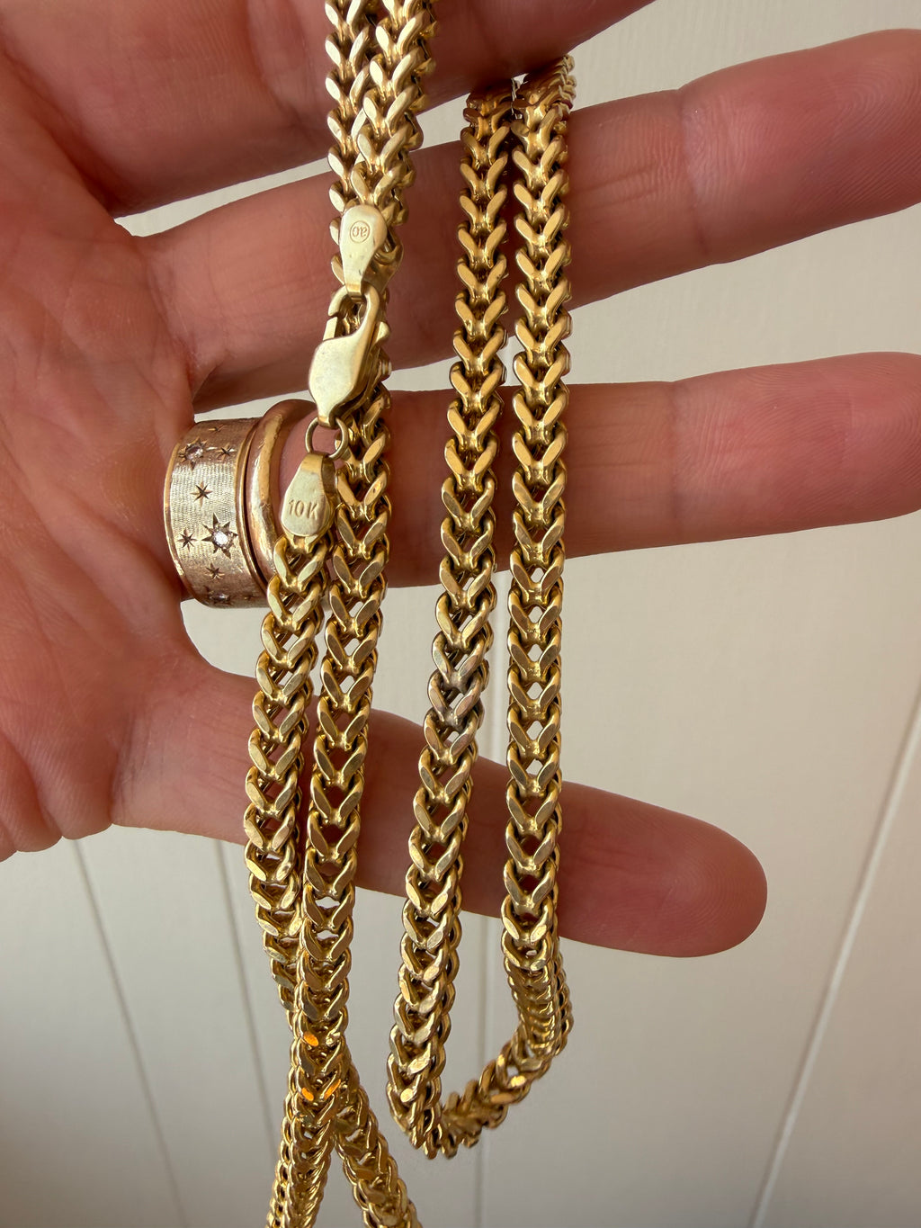 10k gold 25.75" franco chain