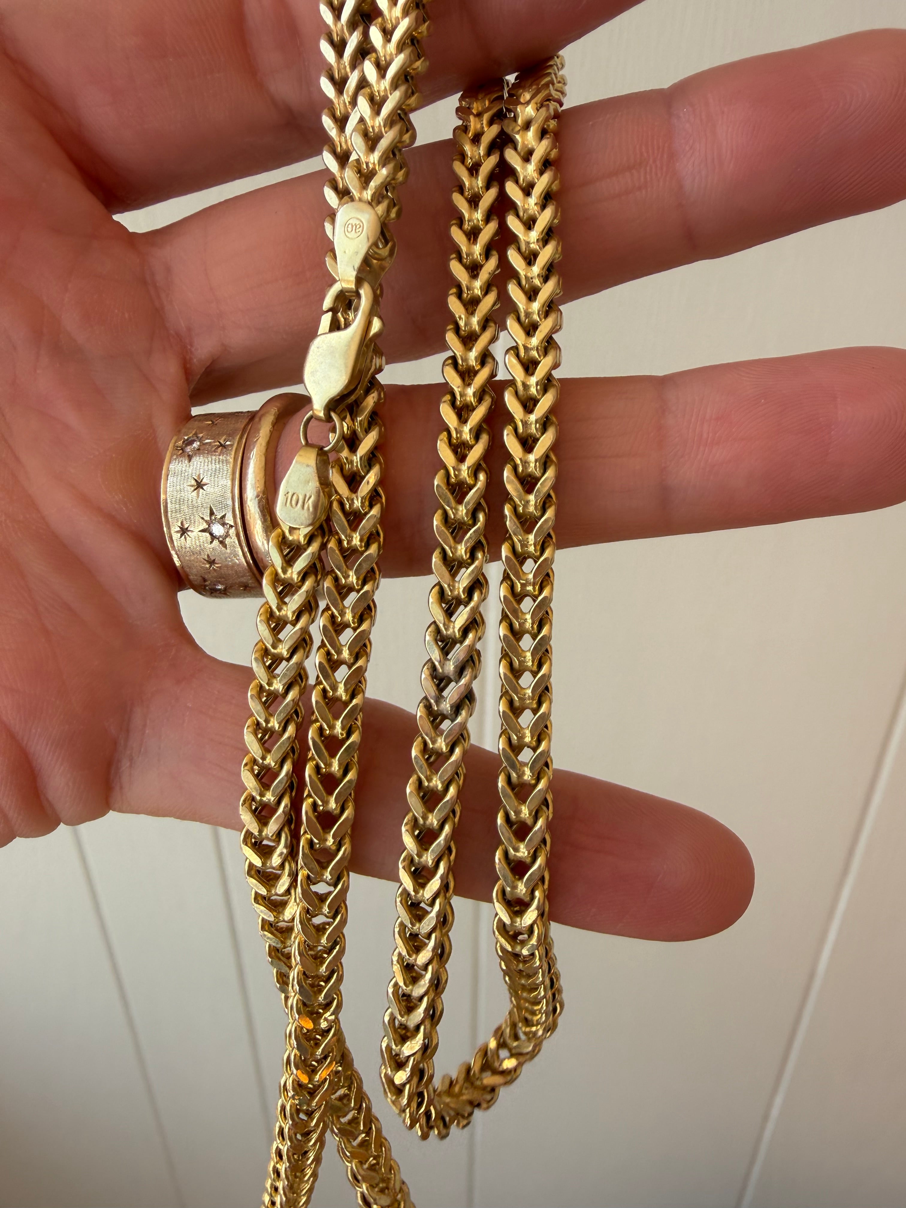 10k gold 25.75" franco chain