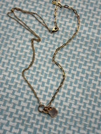 diamond and mother of pearl clover necklace